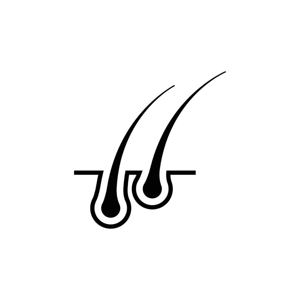 vetor de modelo de design de ícone de logotipo de cabelo