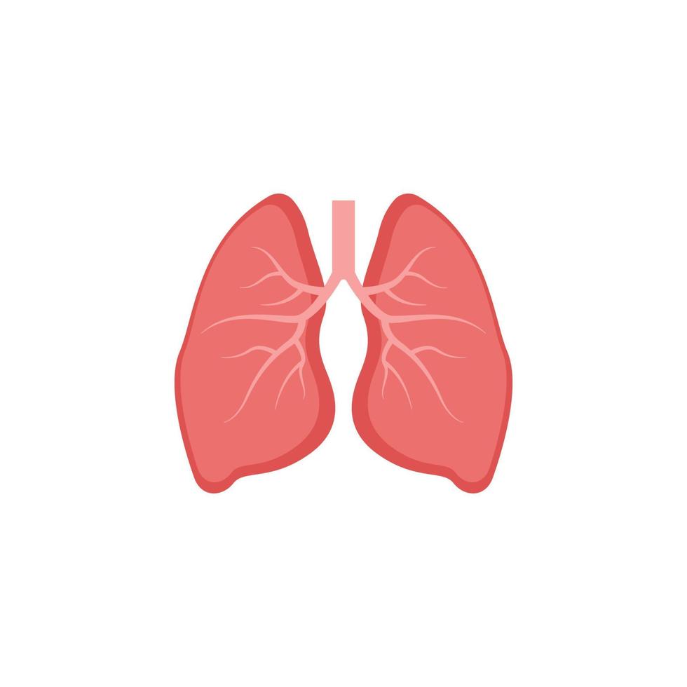 modelo de design de ícone de pulmões vetor
