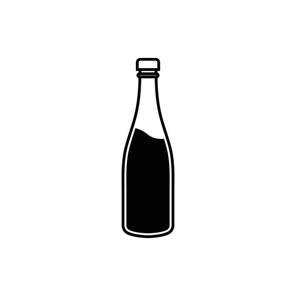 vetor de modelo de design de ícone de logotipo de garrafa
