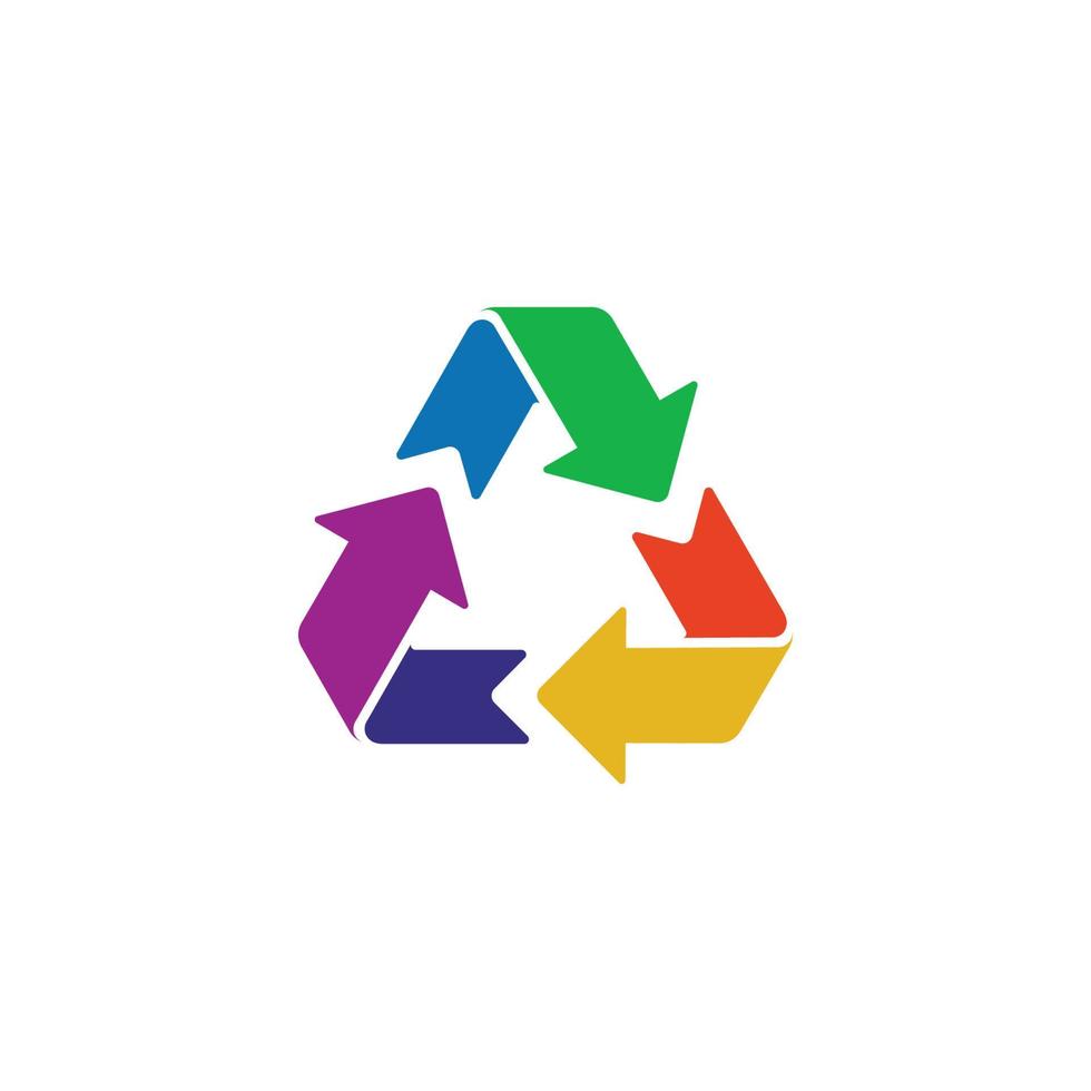 reciclar vetor de modelo de design de ícone de logotipo