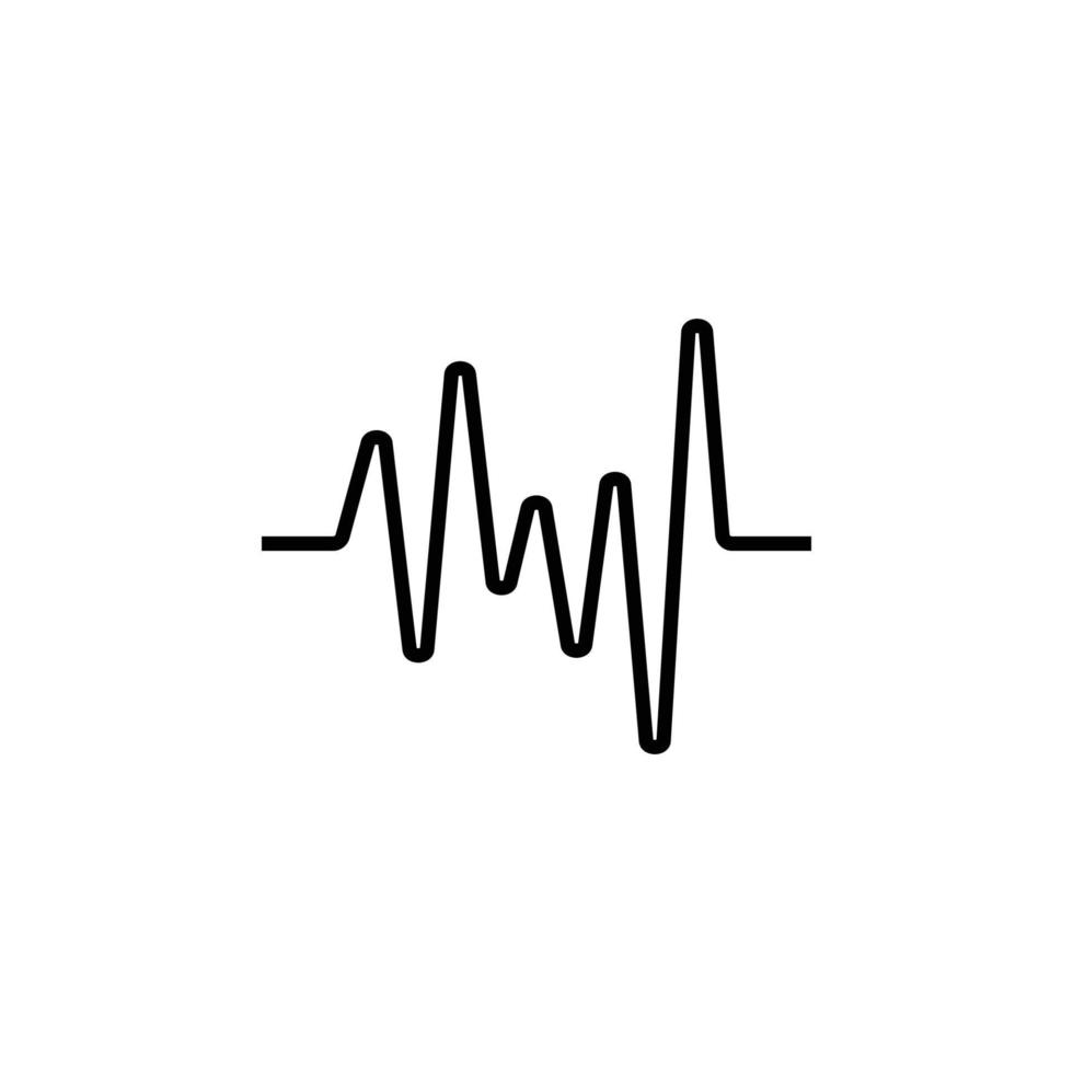 vetor de modelo de design de ícone de logotipo de onda sonora