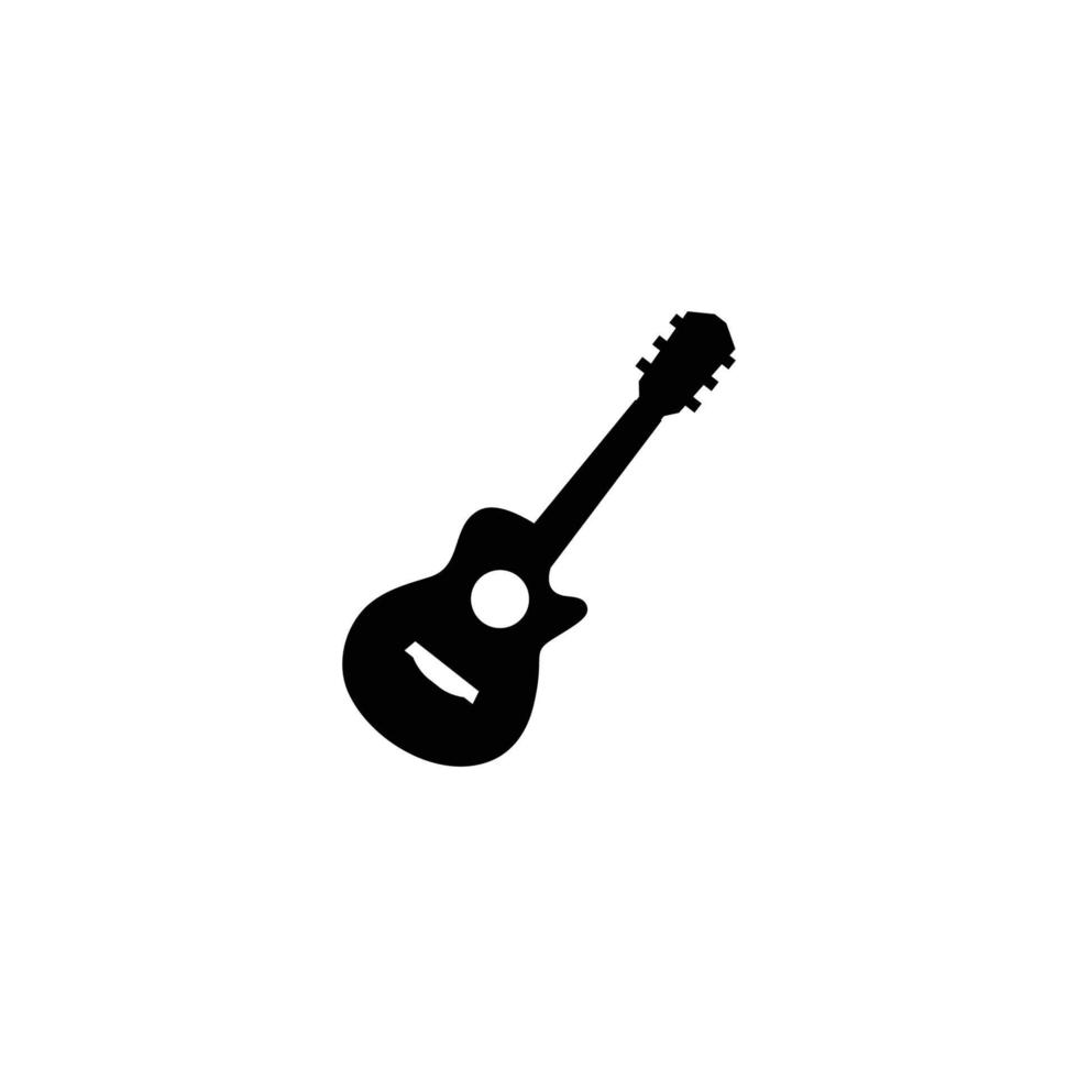 modelo de design de ícone de guitarra vetor