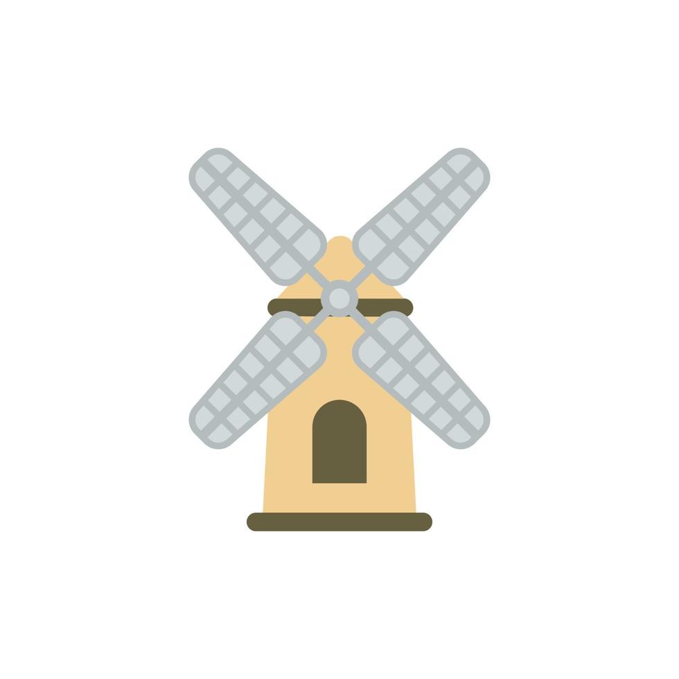 modelo de design de clipart de moinho de vento vetor