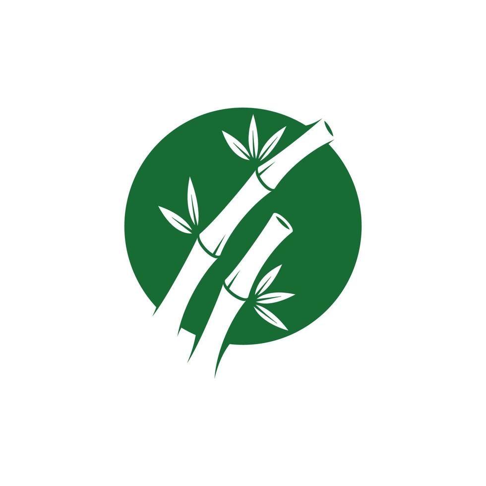 modelo de design de ícone de bambu vetor