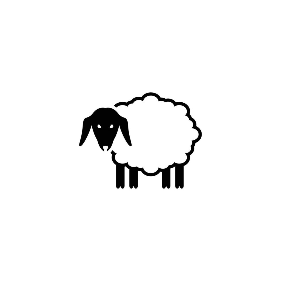 modelo de design de ícone de ovelha vetor