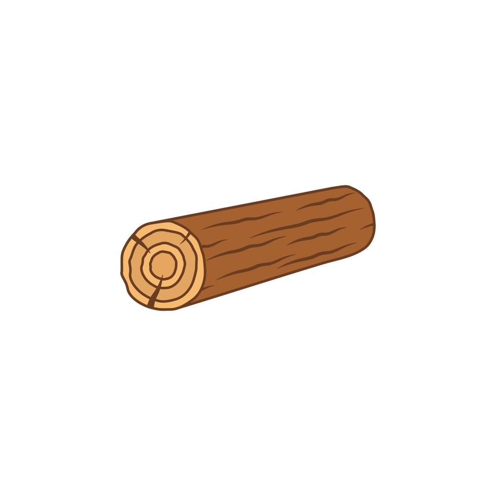 vetor de modelo de design de ícone de logotipo de madeira
