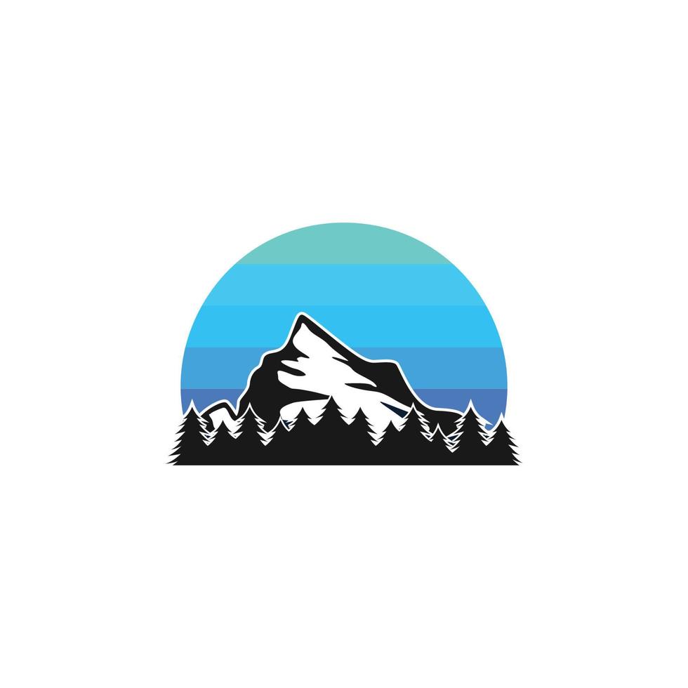 vetor de modelo de design de ícone de logotipo de montanha