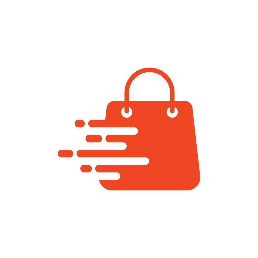vetor de modelo de design de ícone de logotipo de saco de compras