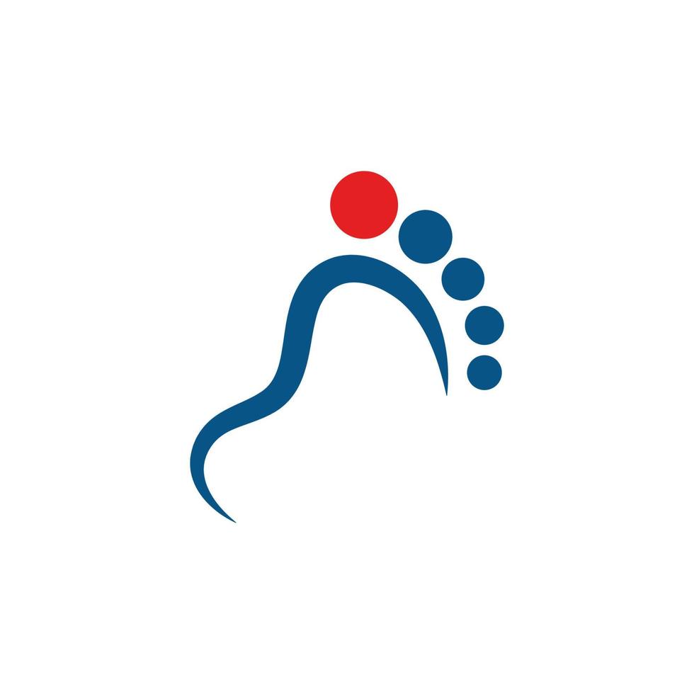 modelo de design de logotipo de ícone de cuidados com os pés vetor
