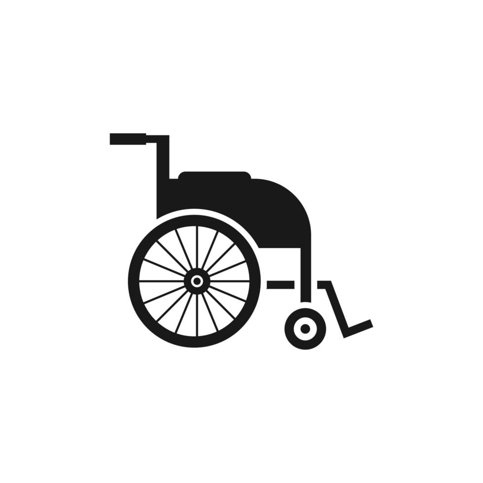 vetor de design de ícone de logotipo de cadeira de rodas
