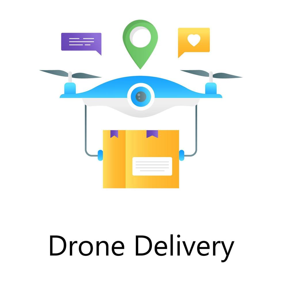 vetor de tecnologia moderna de entrega de drones