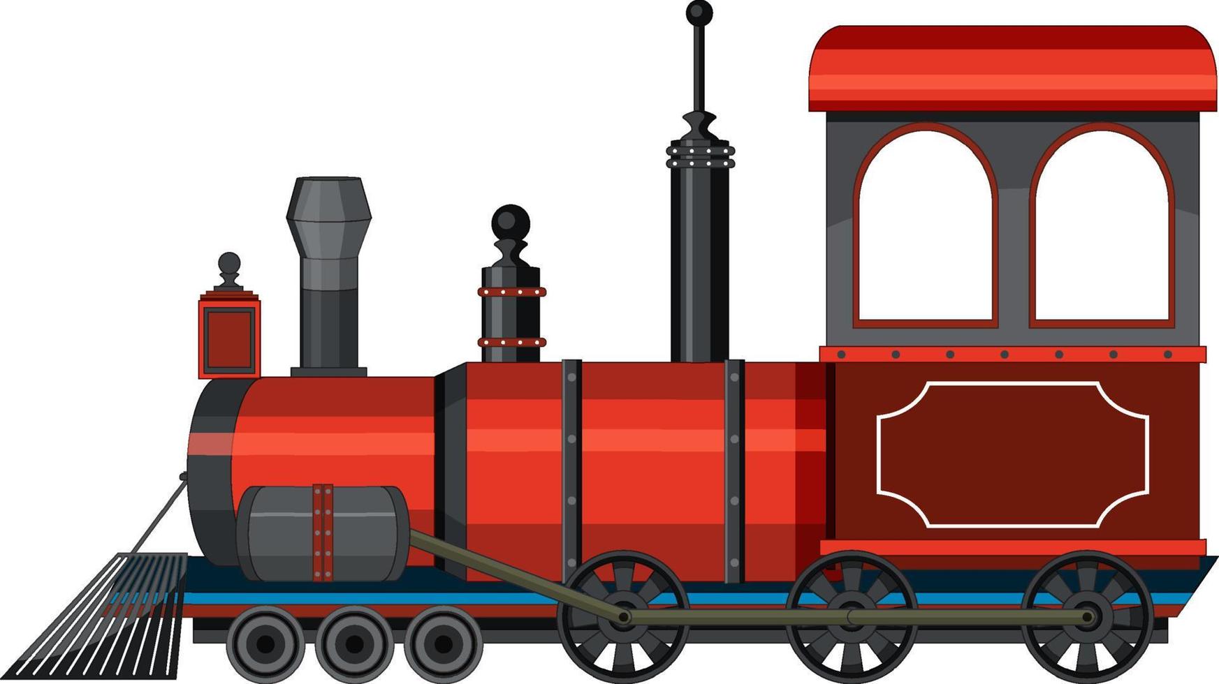 estilo vintage de trem de locomotiva a vapor vetor