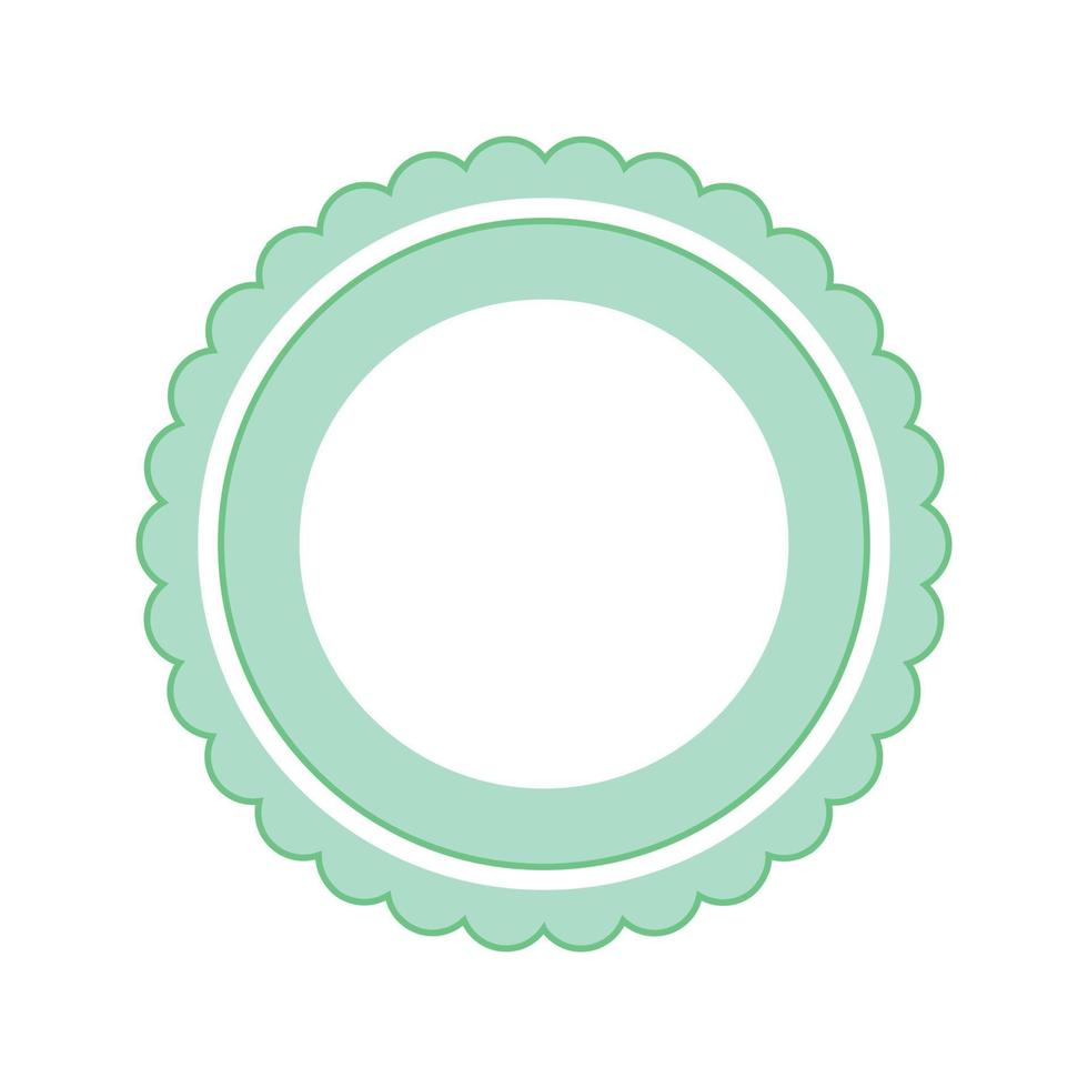 distintivo verde isolado no fundo branco vetor