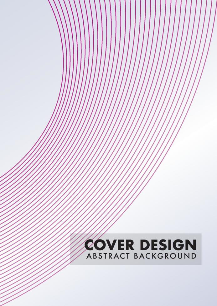 vetor de design de linhas curvas, linha de onda abstrata, modelo de design de capa, marrom, rosa