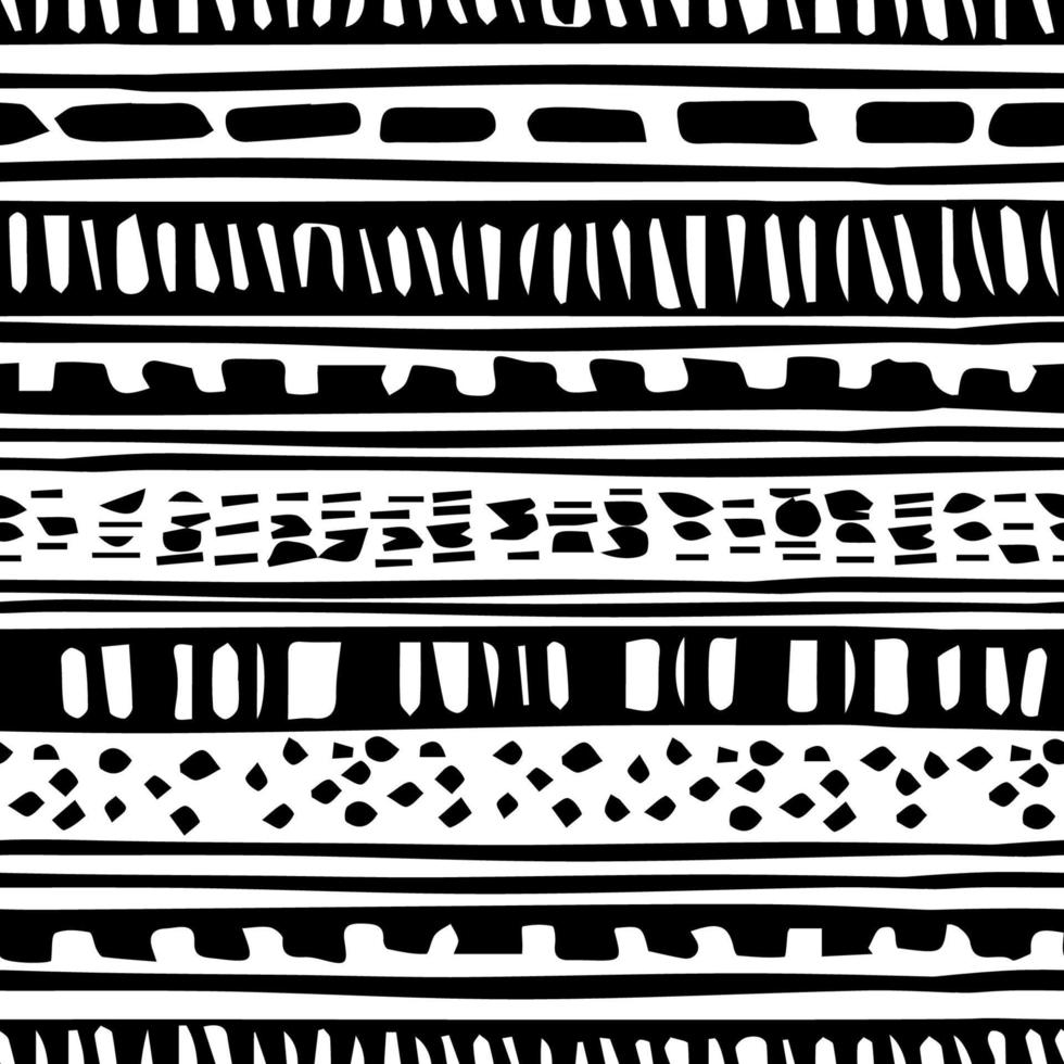 preto branco abstrato mão desenhada abstrato sem costura repetir padrões de repetição sem fim. pode ser usado para roupas, têxteis, cartões, convites, cartões postais, design de papel de embrulho e decoração. efeito de tinta vetor