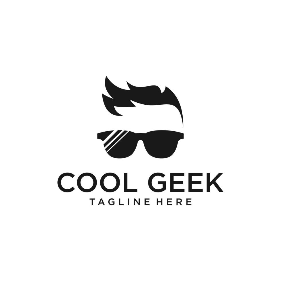 vetor de inspiração de design de logotipo geek