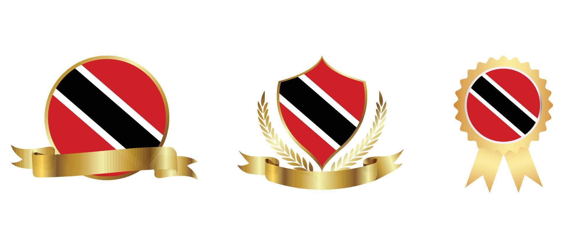 ícone de bandeira de trinidad e tobago. conjunto de ícones da web. coleção de ícones plana. ilustração vetorial simples. vetor