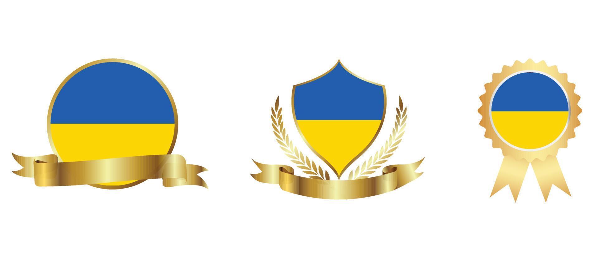 ícone de bandeira da ucrânia. conjunto de ícones da web. coleção de ícones plana. ilustração vetorial simples. vetor