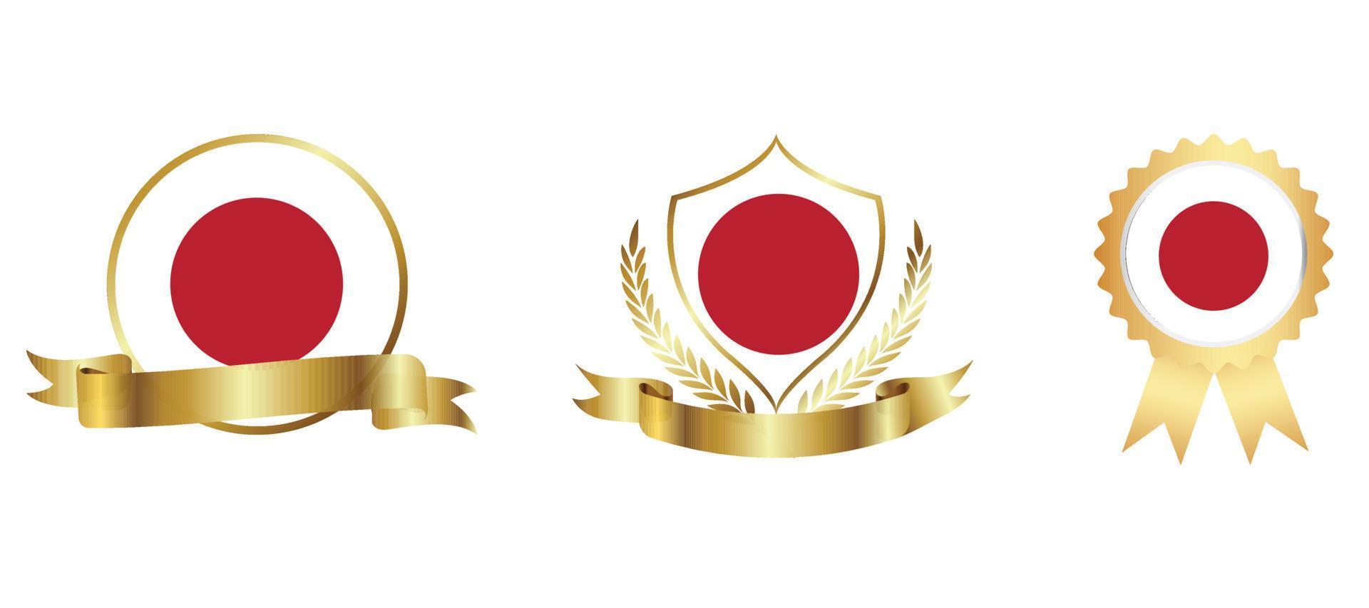 ícone de bandeira do Japão. conjunto de ícones da web. coleção de ícones plana. ilustração vetorial simples. vetor