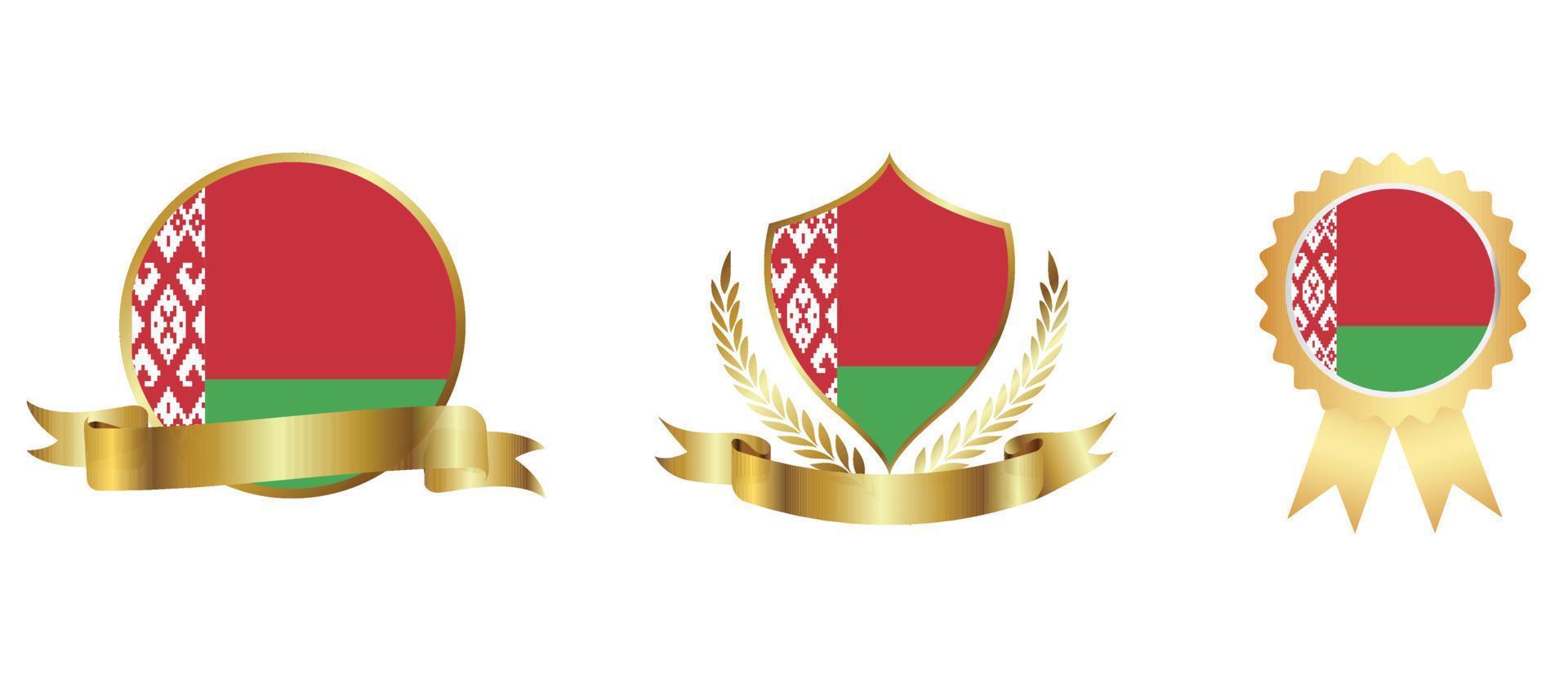 ícone de bandeira da Bielorrússia. conjunto de ícones da web. coleção de ícones plana. ilustração vetorial simples. vetor