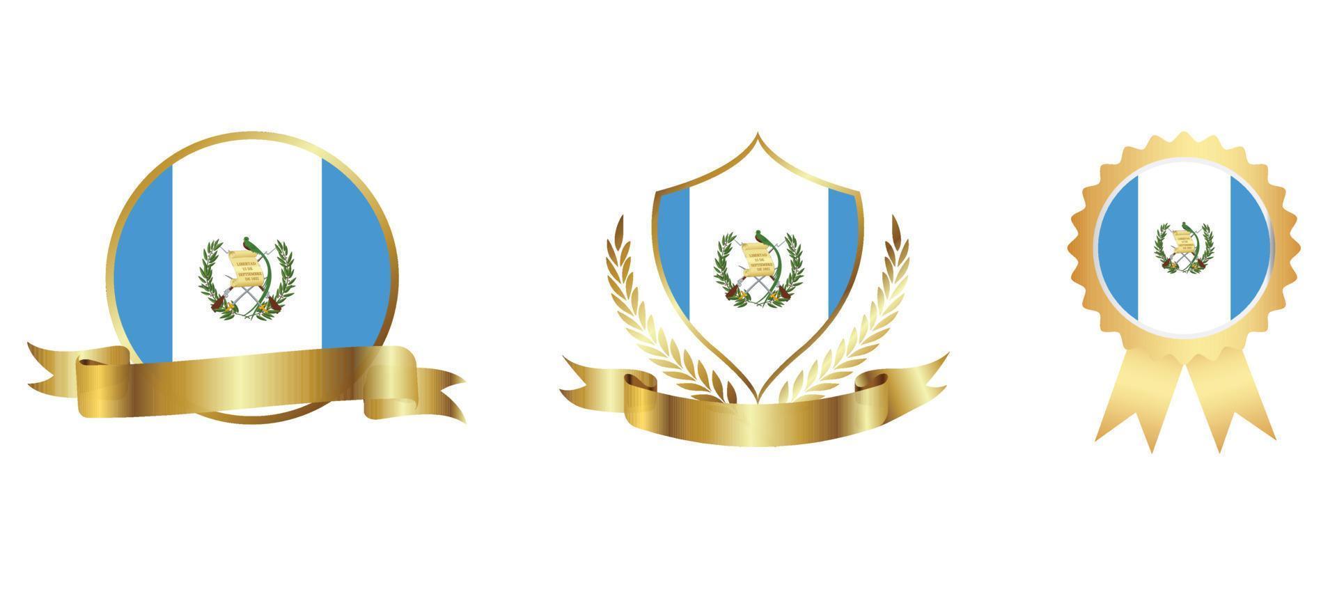 ícone de bandeira da guatemala. conjunto de ícones da web. coleção de ícones plana. ilustração vetorial simples. vetor