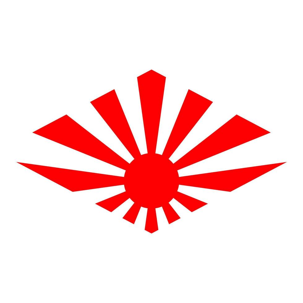 projeto de vetor isolado da bandeira da marinha imperial japonesa. bandeira japonesa abstrata para design de decoração. fundo de vetor de sol. sol vintage.