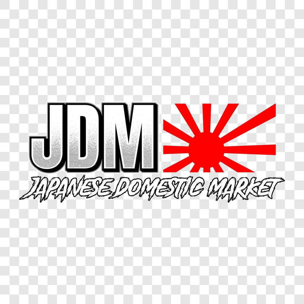 design de etiqueta jdm do mercado doméstico japonês vetor