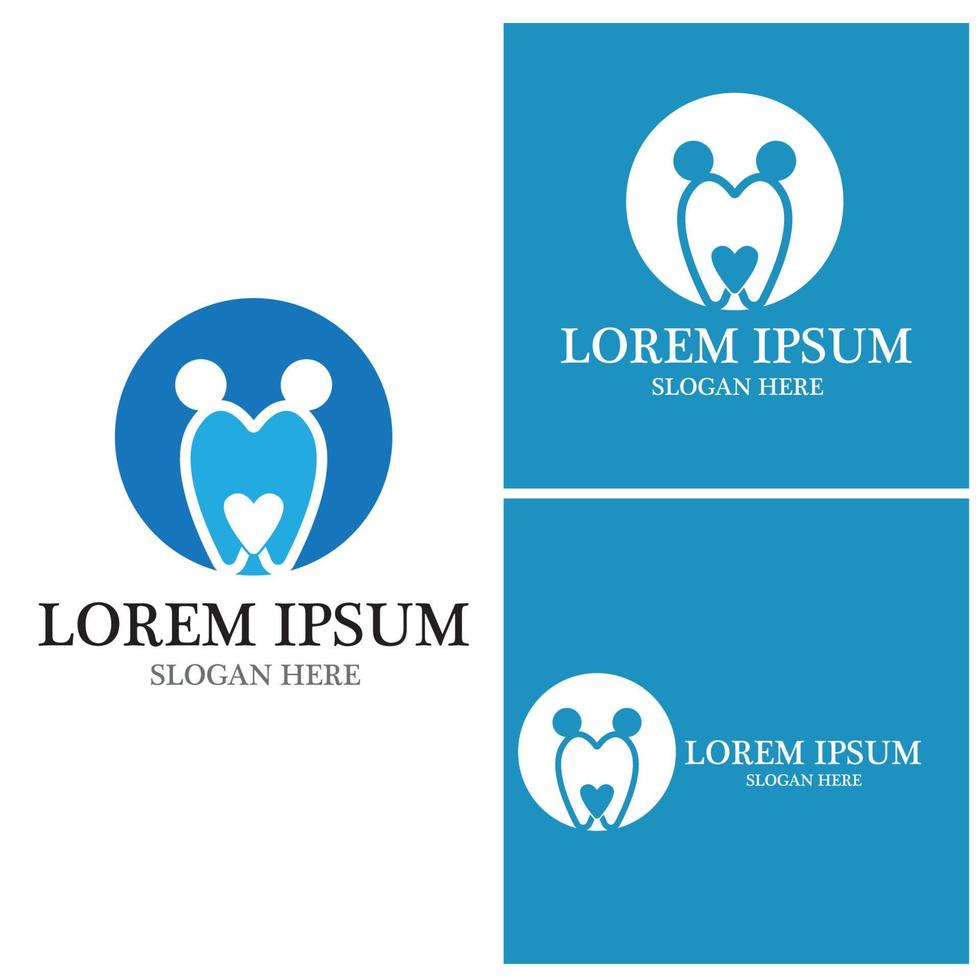 ilustração em vetor modelo logotipo dental