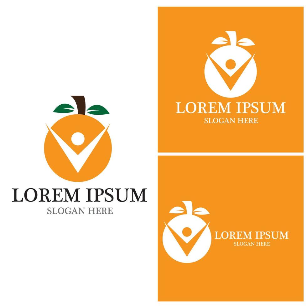 design de logotipo laranja vetor