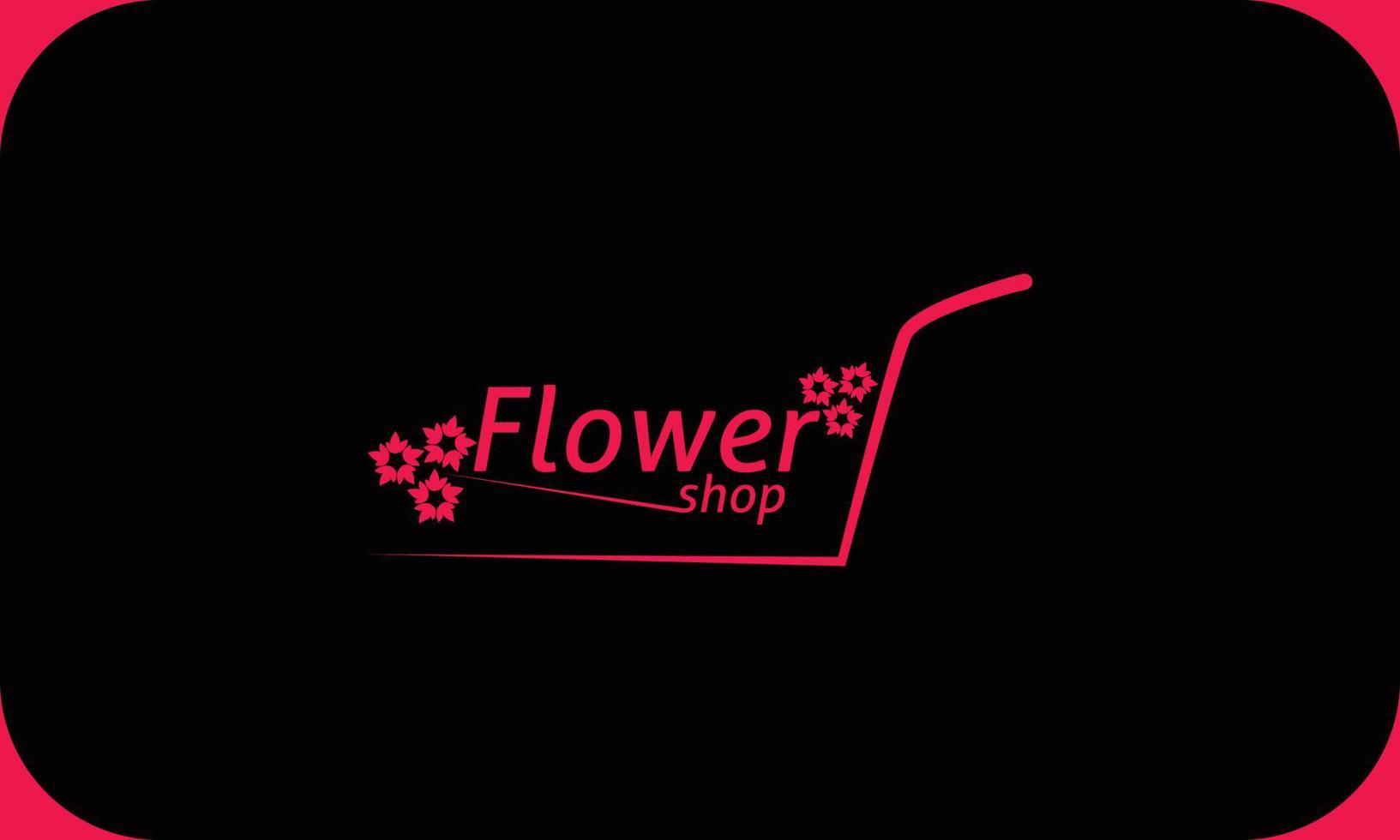 design de logotipo de flor. ícone de loja de flores. vetor