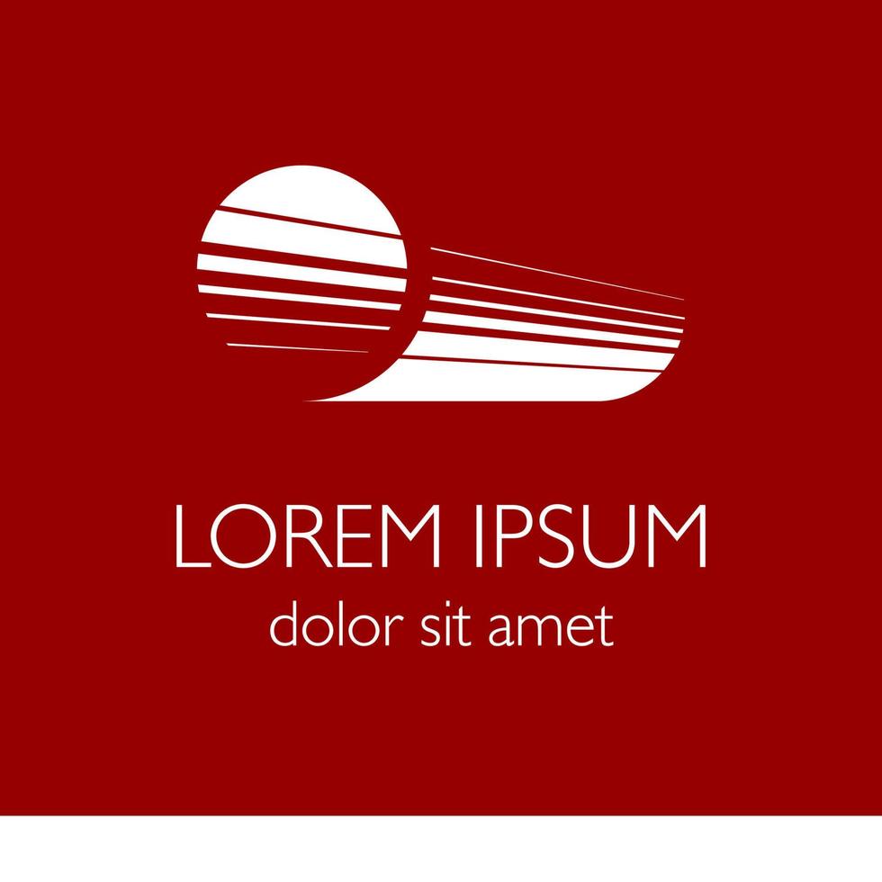 tubo em fundo vermelho para o logotipo da empresa vetor