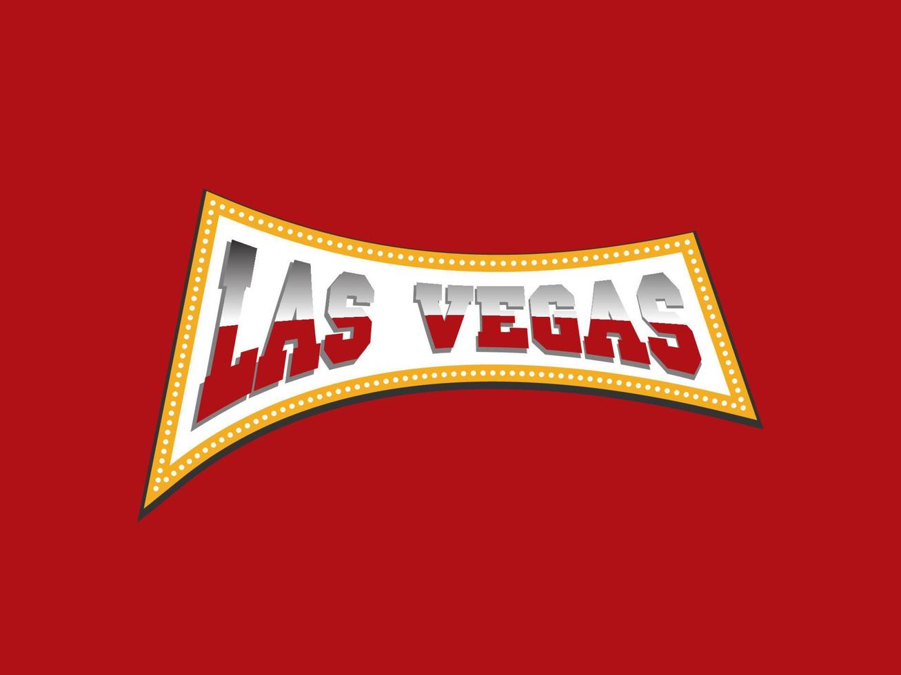 bem-vindo ao design de ilustração da cidade de las vegas vetor