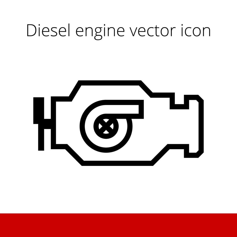 ícone de vetor de motor diesel