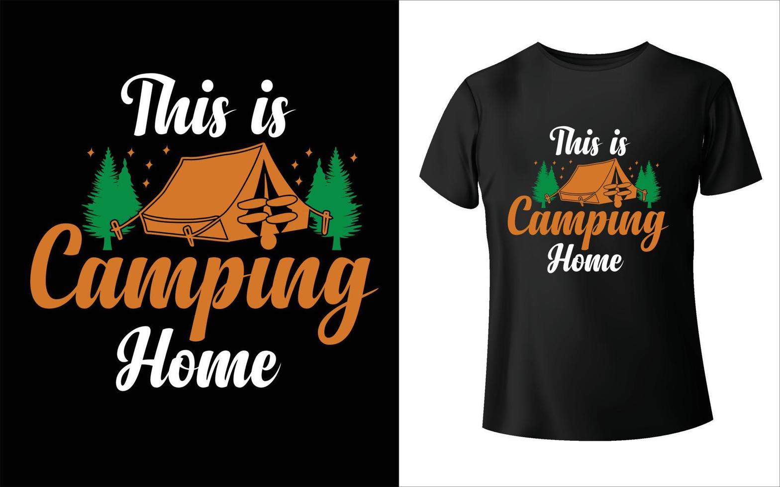 realeza vetorial de acampamento, design de camiseta de acampamento, amor acampar vetor