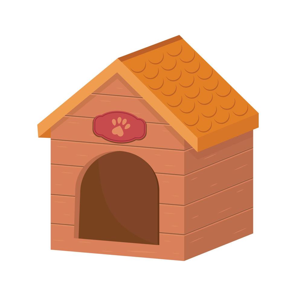 casinha de madeira, ilustração de estilo cartoon isolado de vetor de cor