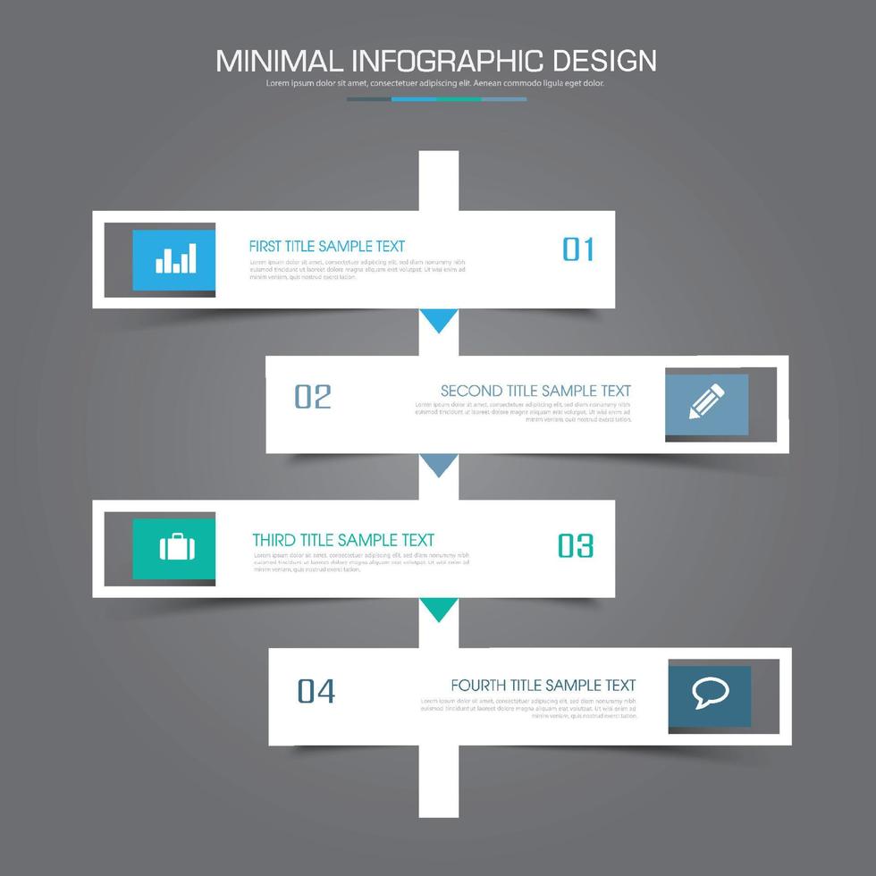 modelo de infográfico de negócios com ícone, ilustração de design vetorial vetor