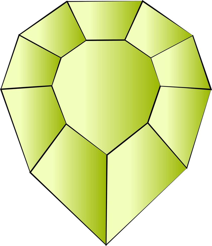diamante de elemento único. desenhar ilustração em cores vetor