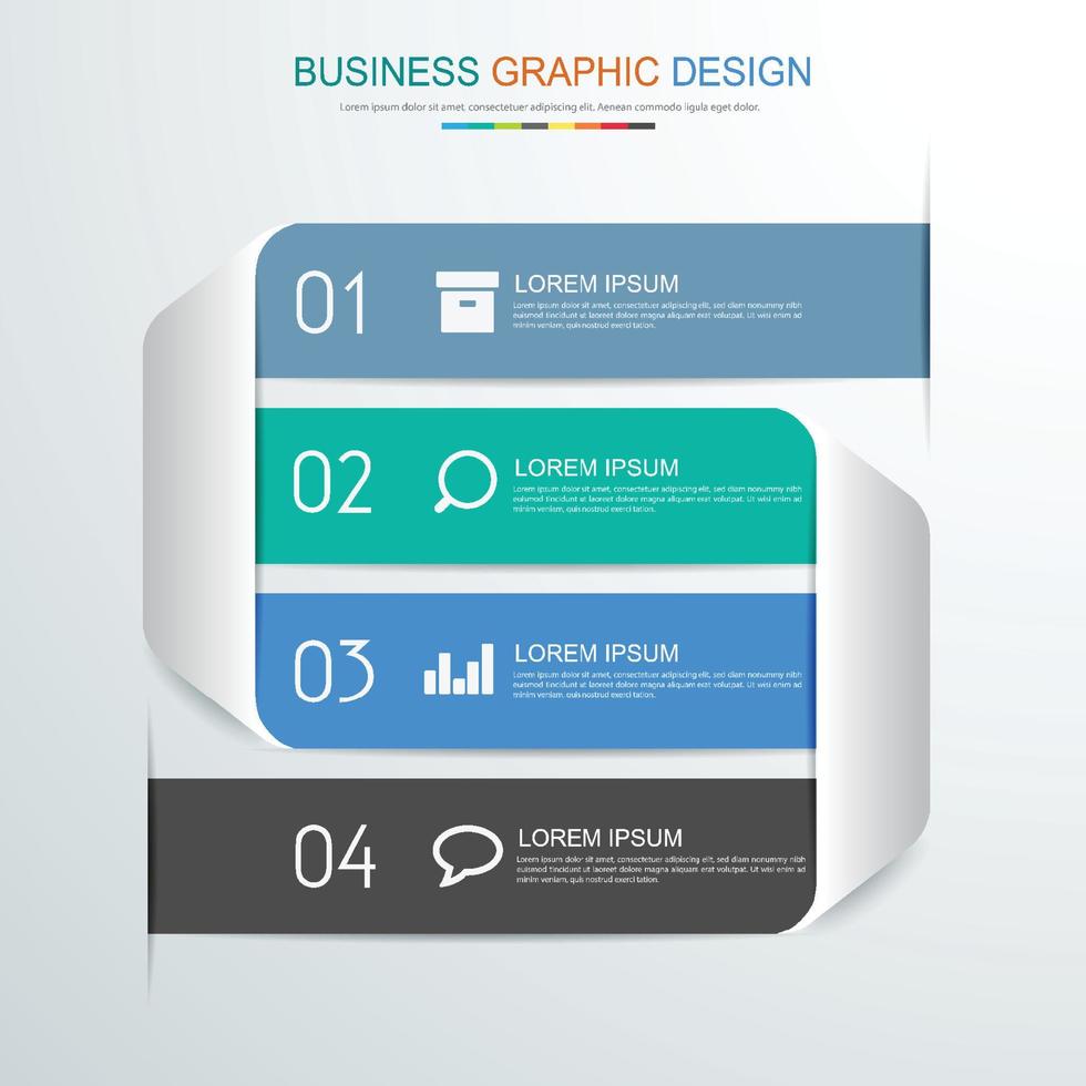 modelo de infográfico de negócios com ícone, elemento de design vetorial vetor