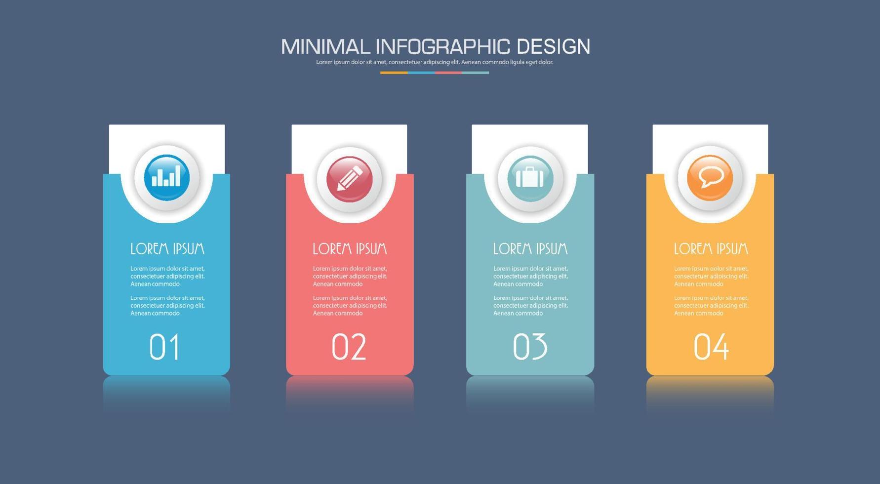 modelo de infográfico de negócios com ícone, ilustração de design vetorial vetor