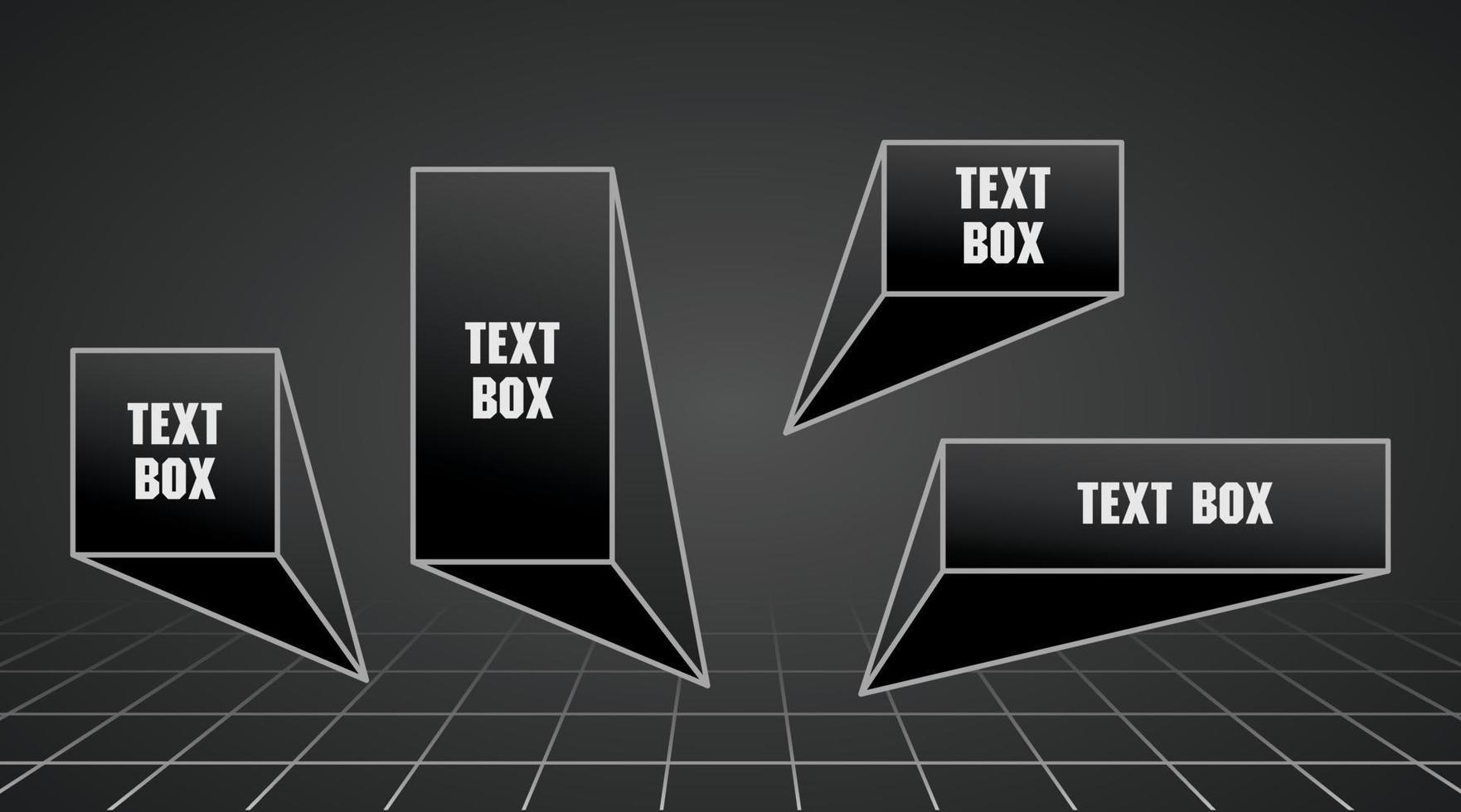 vetor gráfico de caixa de texto de estilo urbano futurista escuro legal