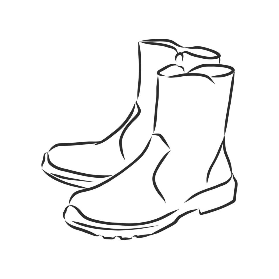 desenho vetorial de botas vetor