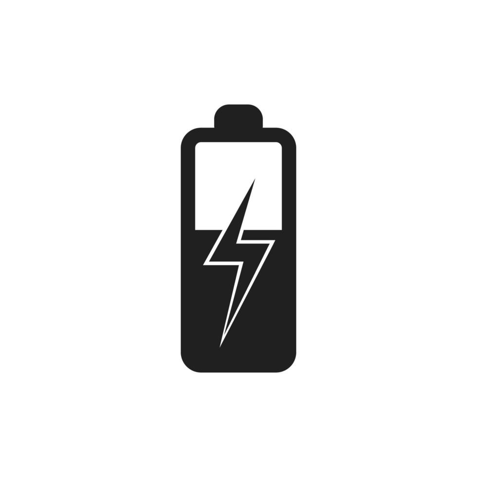 vetor de ícone de carga da bateria. modelo plano simples