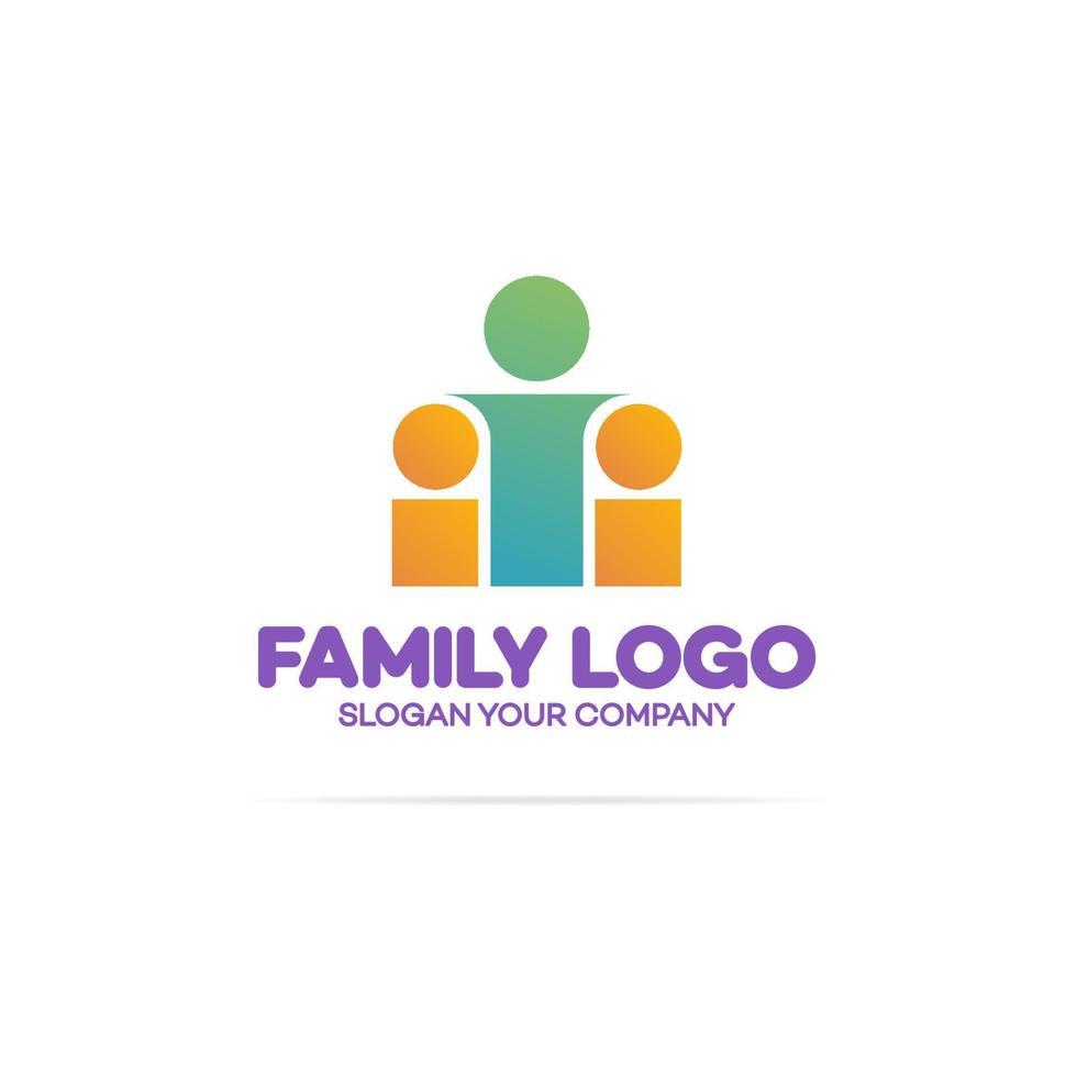 logotipo da família composto por figuras simples vetor