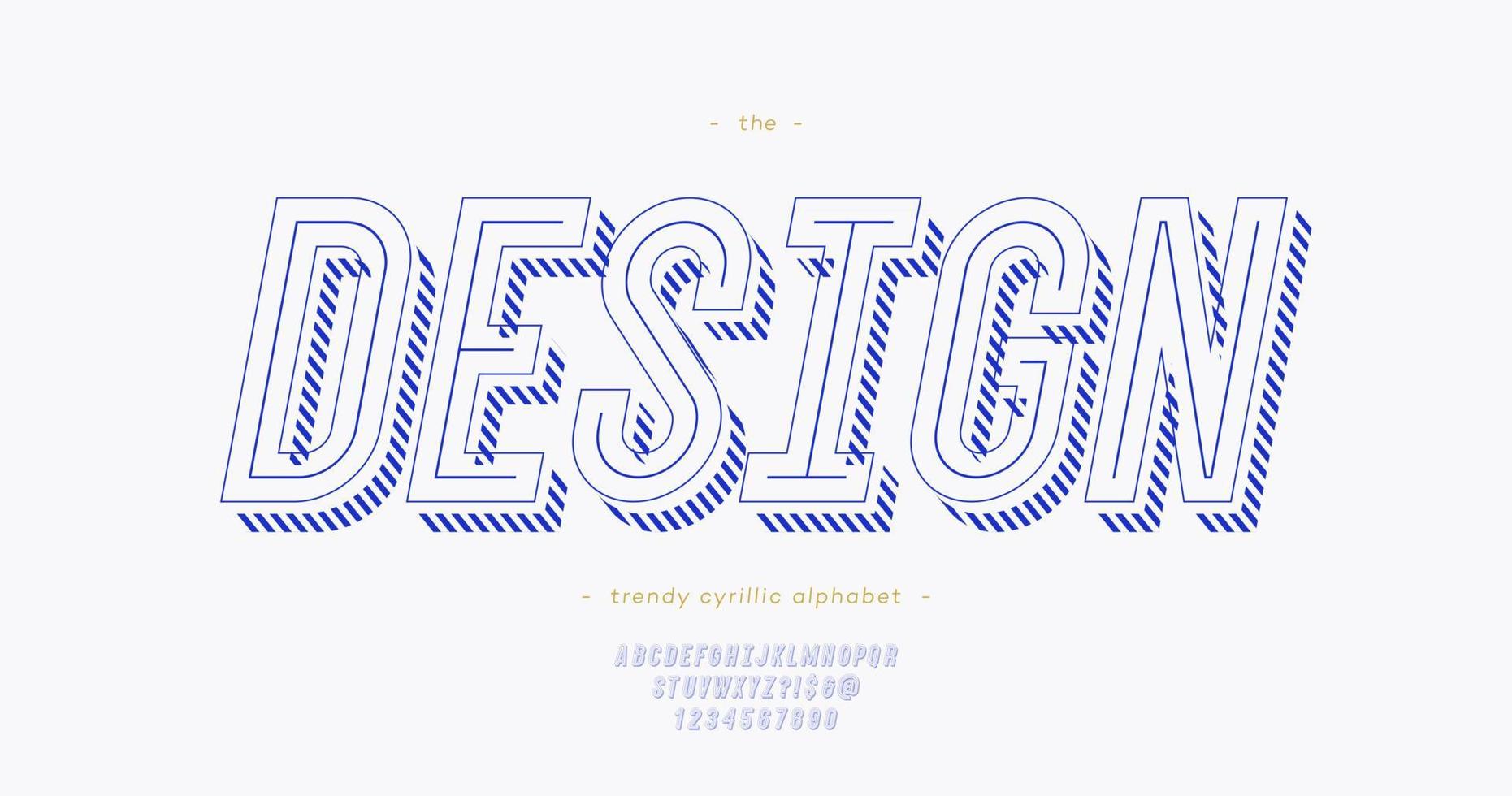 design vetorial tipo de letra moderno 3d estilo inclinado em negrito vetor