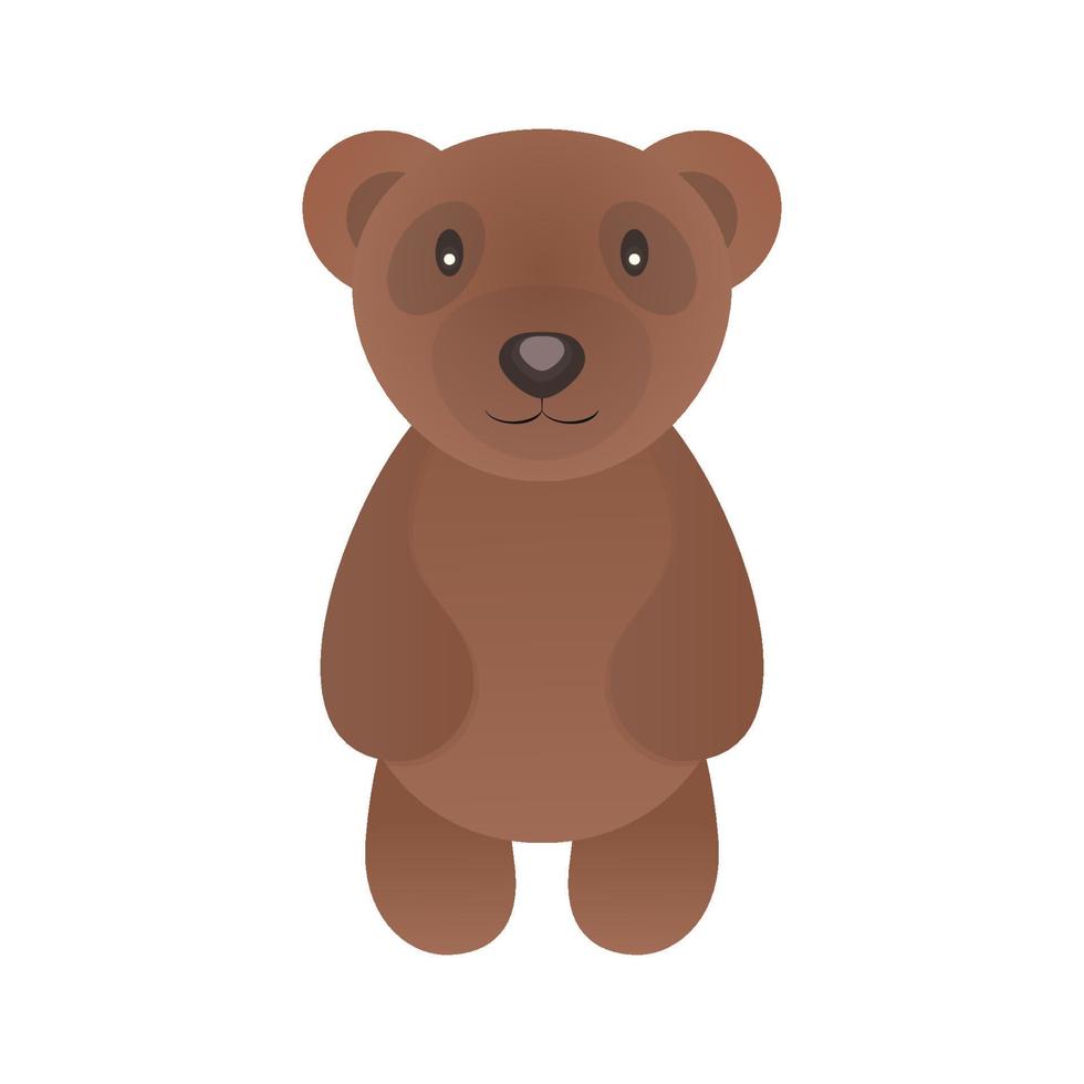 urso engraçado isolado no fundo branco para usar seu trabalho de design. ilustração vetorial vetor