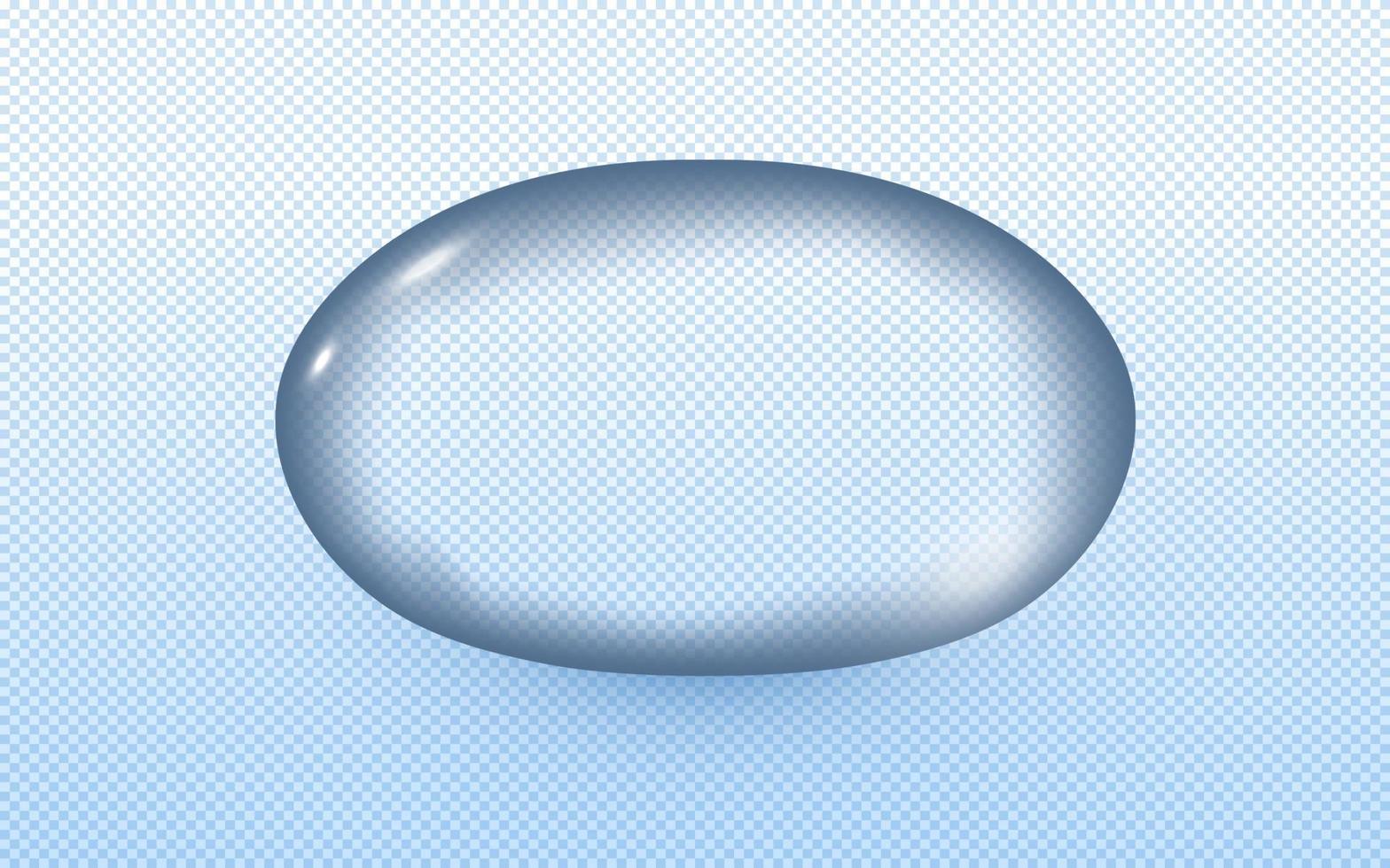 vector drop água clara 3d estilo realista