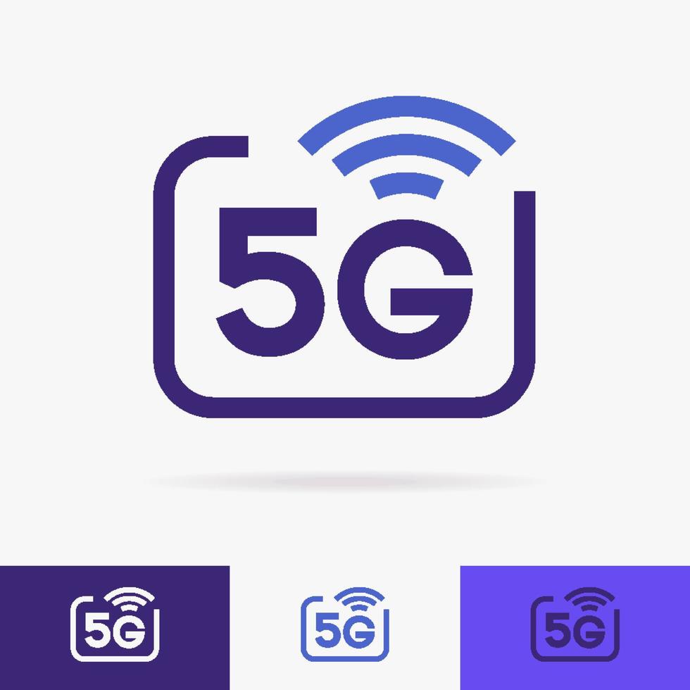 conjunto de ícones de vetor 5g