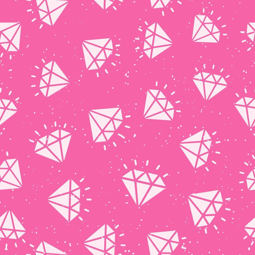 padrão sem emenda de diamante em fundo rosa para usar seu trabalho de design. elemento de decoração. ilustração vetorial vetor