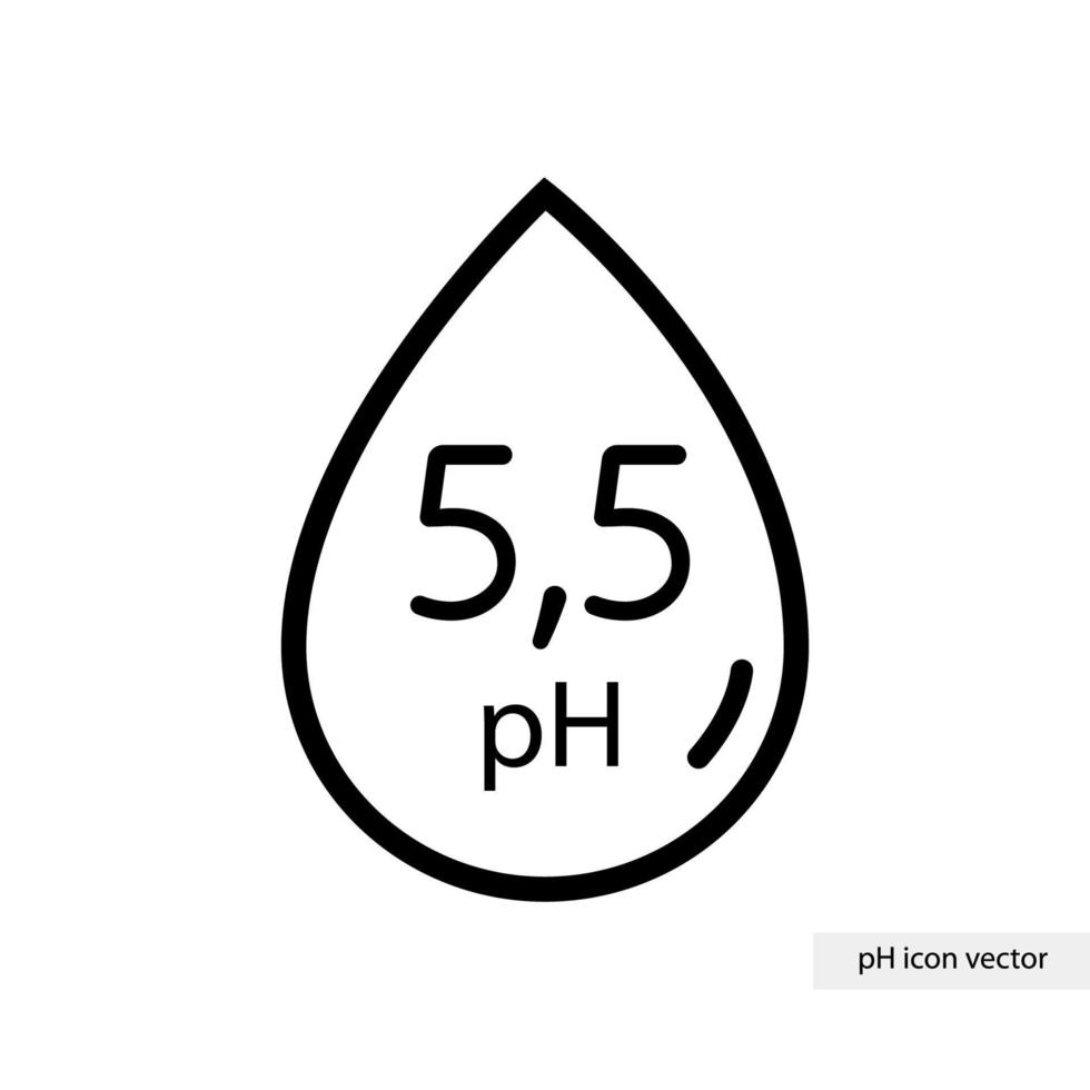 vetor de ícone de ph com alcance 5,5 - pele de equilíbrio neutro