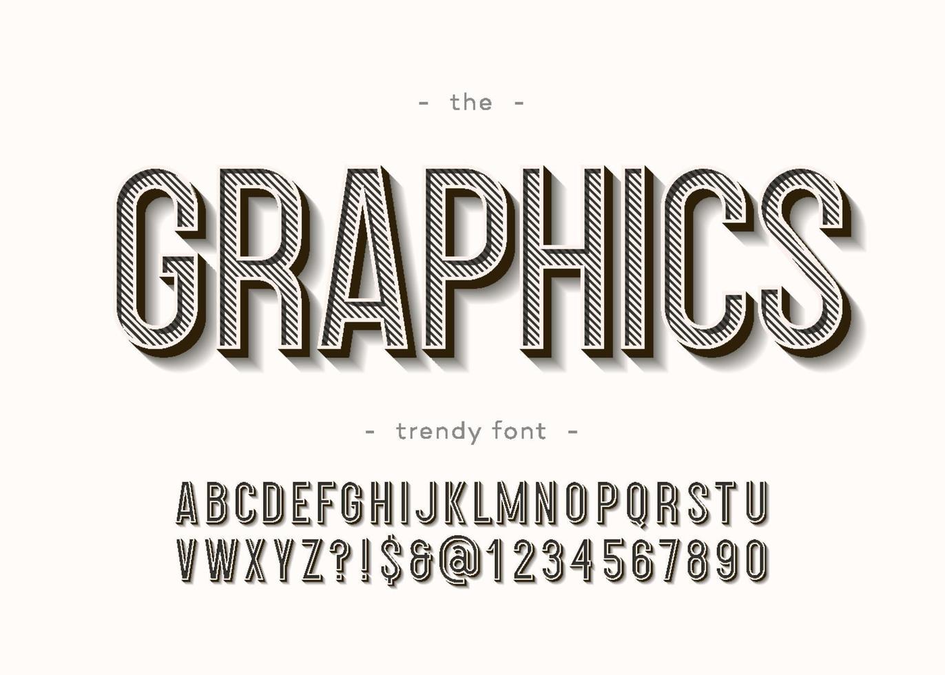 gráficos vetoriais alfabeto 3d tipografia moderna em negrito vetor